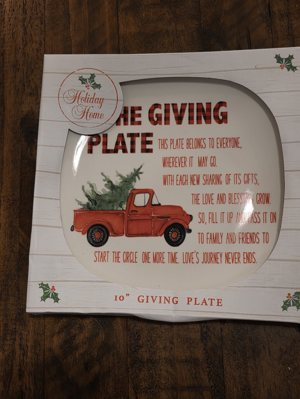 Red Truck Giving Plate